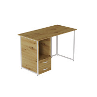Комп'ютерний стіл Ferrum-decor Отто 75x140x70 білий ДСП Дуб Артизан 16 мм (FRD-107016)