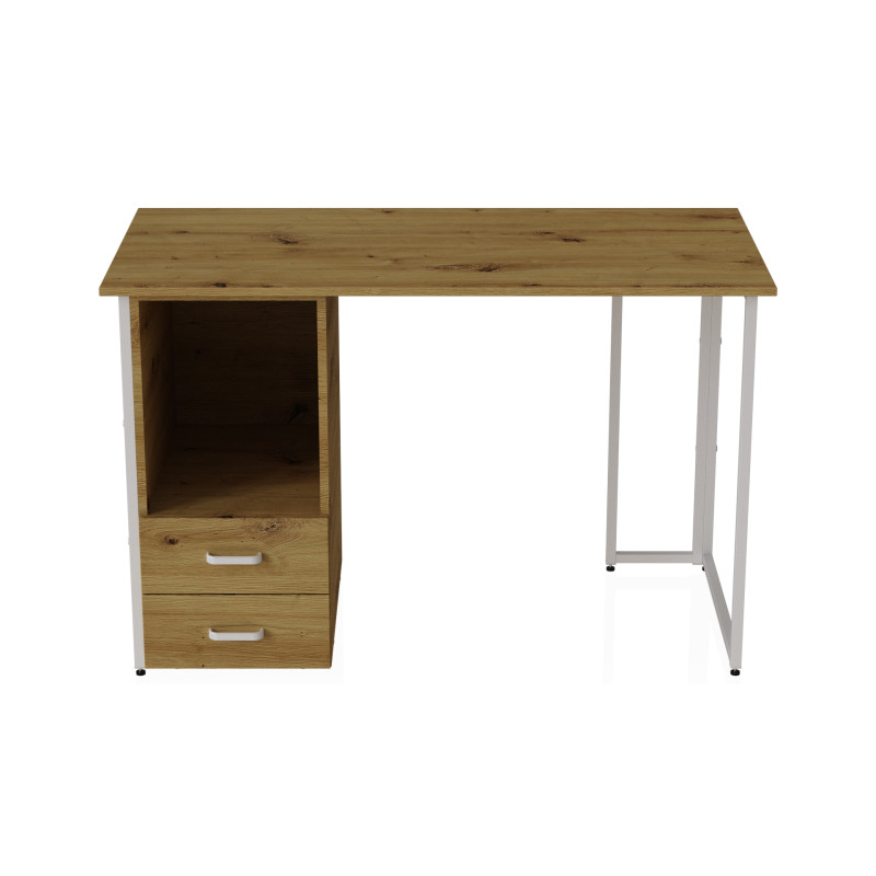 Комп'ютерний стіл Ferrum-decor Отто 75x120x70 білий ДСП Дуб Артизан 16 мм (FRD-107006)