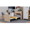 Ліжко трансформер комод ASCET 3 Ferrum-decor 920x2000x700 Чорний метал ДСП Дуб Сан-Марино 16 мм (FRD-107336)