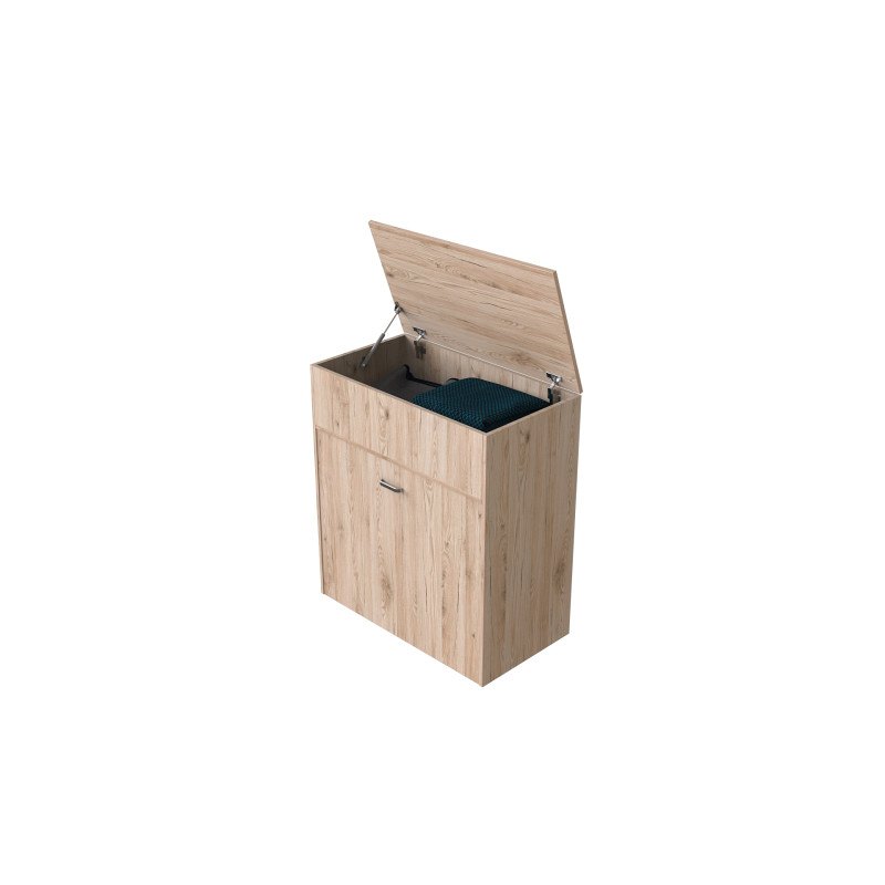Ліжко трансформер комод ASCET 3 Ferrum-decor 920x2000x700 Чорний метал ДСП Дуб Сан-Марино 16 мм (FRD-107336)