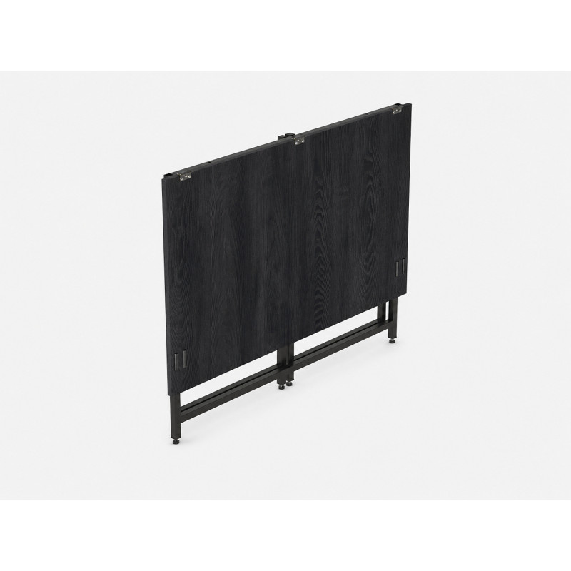 Стіл-трансформер розкладний Слай Ferrum-decor 75x90x50 Чорний метал ДСП Каштан Арвадонна 16 мм (FRD-107826)