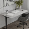 Стіл письмовий Space Ferrum-decor 750x1400x600 Чорний метал ДСП Бетон 16 мм (FRD-107956)