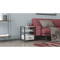 Тумба універсальна Ferrum-decor Вів'єн 1/1 50x41x40 чорний ДСП Бетон 16 мм (FRD-106936)