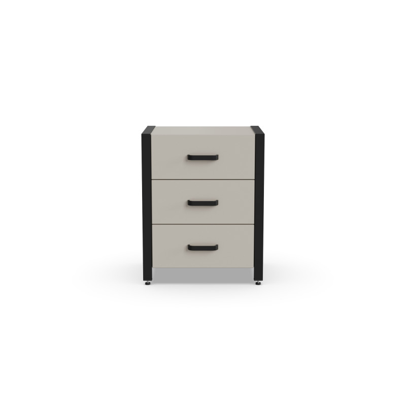 Тумба універсальна Ferrum-decor Вів'єн 3 50x41x40 чорний ДСП Кашемір 16 мм (FRD-107746)