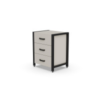Тумба универсальная Ferrum-decor Вивьен 3 50x41x40 черный ДСП Кашемир 16мм (FRD-107746)