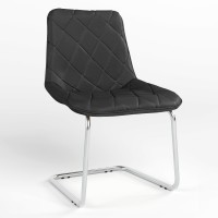 Обеденный стул Новый Стиль NICOLE CF CHROME (BOX-1) SQR ECO-30 (Черный) (NWS-130026)