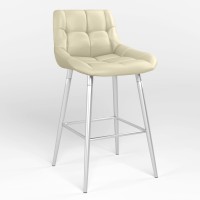 Обеденный стул Новый Стиль NICOLE LB HN HOKER ALU (BOX-1) LN ECO-07 (Светло-бежевый) (NWS-130146)