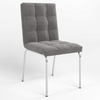 Обідній стілець Новий Стиль RALPH CHROME (BOX-2) SORO-93 (Сірий) (NWS-124700)