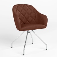 Обідній стілець Новий Стиль WESTER 4S CHROME ECO-21 (Темно-коричневий) (NWS-123001)
