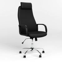 Кресло руководителя поворотное с подголовником Новый Стиль DIPLOMAT KD HR TILT CHR68 ECO-30 (Черный) (NWS-125692)