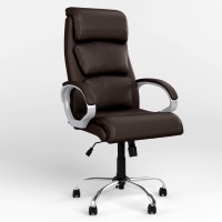 Крісло керівника поворотне Новий Стиль DELTA TILT CHR68 ECO-31 (Темно-коричневий) (NWS-125843)