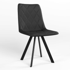 Обідній стілець Новий Стиль VERONIKA 4L BLACK (BOX-1) LN ECO-30 (Чорний) (NWS-122404)