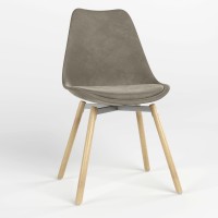 Стілець обідній Новий Стиль ASTI ALU SOFT WOOD (BOX-1) PUMA-02 (Сіро-бежевий) (NWS-127245)