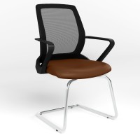 Стул офисный Новый Стиль FLY CF CHROME OH-5 V-19 (Коричневый) (NWS-127575)
