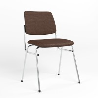 Стул офисный Новый Стиль ISIT CHROME C-24 (Коричневый) (NWS-127965)