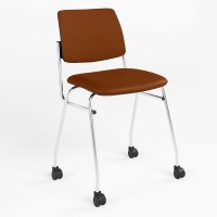 Стул офисный Новый Стиль ISIT CHROME RMH (BOX-2) V-49 (Охра) (NWS-128235)