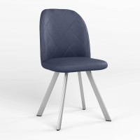 Стул обеденный Новый Стиль MILANA 4L ALU (BOX-1) SMP ECO-22 (Синий) (NWS-128635)