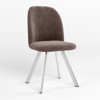 Стілець обідній Новий Стиль MILANA 4L CHROME (BOX-1) LN SORO-28 (Світло-коричневий) (NWS-128805)