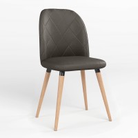 Стул обеденный Новый Стиль MILANA WOOD BLACK (BOX-1) LN ECO-70 (Серый) (NWS-128865)