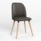 Стул на раме MILANA WOOD BLACK (BOX-1) LN ECO-70 (Серый) (NWS-128865)