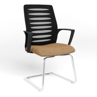 Конференционное кресло Новый Стиль WEBSTAR CF CHROME-BLACK OH-5 C-25 (Бежево-желтый) (NWS-129905)