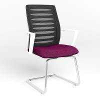 Конференционное кресло Новый Стиль WEBSTAR CF CHROME-WHITE OH-5 C-74 (Фиолетовый) (NWS-129935)