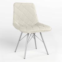 Обеденный стул Новый Стиль NICOLE 4LX ALU (BOX-1) SQR ECO-50 (Белый) (NWS-121617)