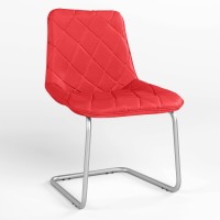 Обідній стілець Новий Стиль NICOLE CF ALU (BOX-1) SQR ECO-90 (Червоний) (NWS-121577)