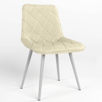 Обідній стілець Новий Стиль NICOLE HN ALU (BOX-1) SQR ECO-07 (Світло-бежевий) (NWS-121897)