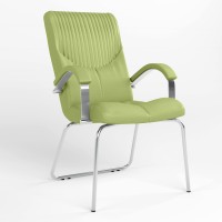 Крісло офісне Новий Стиль GERMES STEEL CFA LB CHROME ECO-45 (Фісташковий) (NWS-126008)
