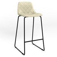 Барный стул Новый Стиль ALIYA HOKER CFS BLACK (BOX) ECO-07 (Светло-бежевый) (NWS-121061)