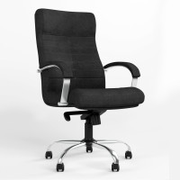 Крісло офісне поворотне Новий Стиль ORION STEEL LB CHROME (COMFORT) Micro-A (Чорний) (NWS-126653)