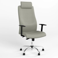 Кресло офисное поворотное Новый Стиль SOLO UP R HR STEEL WA ST CHR68 CN-108 (Светло-бежевый) (NWS-127023)