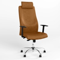 Кресло офисное поворотное Новый Стиль SOLO UP R HR STEEL WA ST CHR68 ECO-13 (коричневый) (NWS-127033)