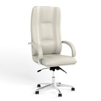 Крісло офісне поворотне Новий Стиль STAR STEEL CHROME ANYFIX AL68 ECO-50 (Білий) (NWS-126793)