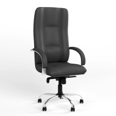 Крісло офісне поворотне Новий Стиль STAR STEEL CHROME (COMFORT) ECO-30 (Чорний) (NWS-126773)
