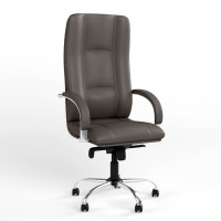 Крісло офісне поворотне Новий Стиль STAR STEEL CHROME (COMFORT) ECO-70 (Сірий) (NWS-126803)