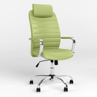 Кресло руководителя с подголовником Новый Стиль BRUNO HR (COMFORT+TILT) P ECO-45 (фисташковый) (NWS-125305)