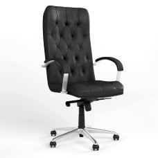 Крісло керівника поворотне Новий Стиль CUBA STEEL CHROME ECO-30 (Чорний) (NWS-125485)