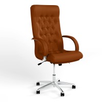 Крісло офісне поворотне Новий Стиль FIDEL STEEL CHROME ANYFIX AL68 LE-I (Охра) (NWS-125955)