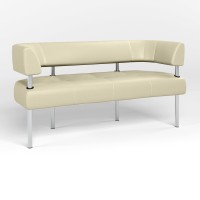 Диван офісний округлий Новий Стиль OFFICE ECO-07 (Світло-бежевий) (NWS-122866)