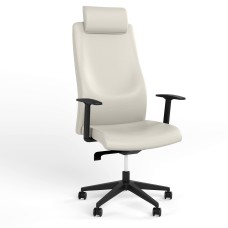 Крісло офісне поворотне Новий Стиль SOLO R HR BLACK (ABS) SFB PL70 ECO-50 (Білий) (NWS-132204)