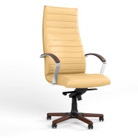 Крісло офісне поворотне Новий Стиль IRIS WOOD MPD EX4 P ECO-01 (Бежевий) (NWS-126327)