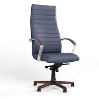 Кресло офисное поворотное Новый Стиль IRIS WOOD MPD EX4 ECO-22 (Синий) (NWS-126337)