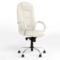 Кресло офисное поворотное Новый Стиль MODUS STEEL CHROME (COMFORT) ECO-50 (Белый) (NWS-126487)