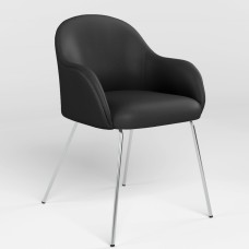 Крісло офісне Новий Стиль WAIT 4L CHROME ECO-30 (Чорний) (NWS-122907)