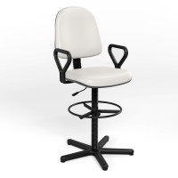 Крісло офісне поворотне Новий Стиль REGAL GTP NEW RING BASE STOPKI PM60 V-1 (Білий) (NWS-132105)