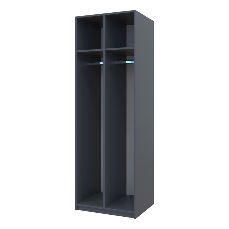Роздягальня Doros 2-х секційна Графіт 2 ДСП 60х52х180 (DRS-011613)