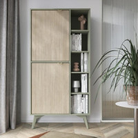 Стелаж Perfect Home Forest RG80 2-дверний 80х160х38 см Евкаліпт/ялиця сканді (PFH-091478)