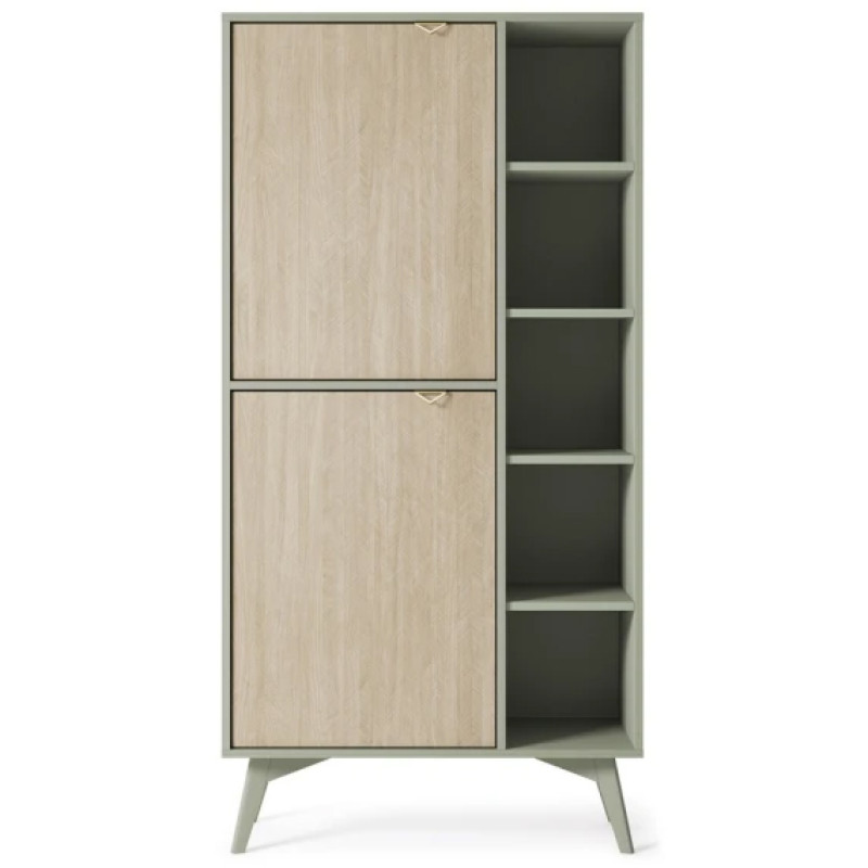 Стелаж Perfect Home Forest RG80 2-дверний 80х160х38 см Евкаліпт/ялиця сканді (PFH-091478)